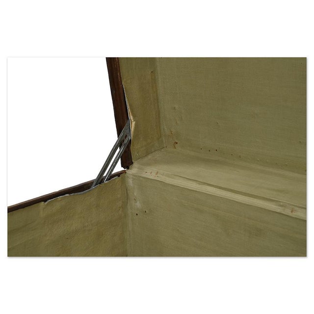 20th Century Leather and Wooden Ttrunk from T.P Ferrier For Sale - Image 4 of 10