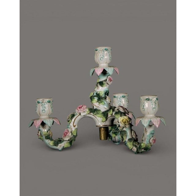19th Century Mid-19th Century Porcelain Figural Candelabra with Cricket Players from Sitzendorf For Sale - Image 5 of 13