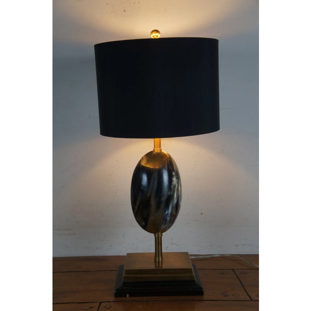 John-Richard Vintage John Richard Modern Single Horn Ovoid Desk Table Lamp For Sale - Image 4 of 12