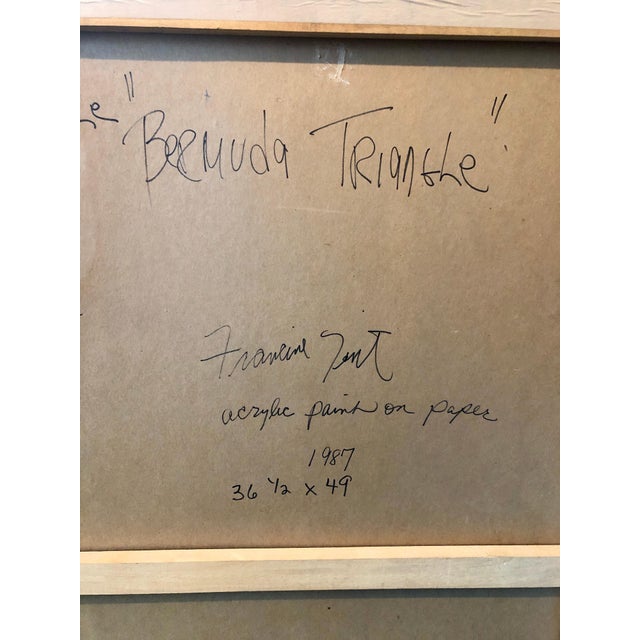 Francine Tint, Contemporary Gestural Abstraction Color Field Painting Woman Artist Metallic Art, 1987 For Sale In Miami - Image 6 of 15