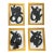 Contemporary Black and White Abstract Paintings, Set of 4, Framed For Sale
