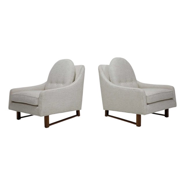 Harvey Probber Lounge Chairs in Holly Hunt Great Plains Set of 2 For Sale