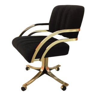 Vintage Daystrom Cantilever Brass Desk Chair For Sale