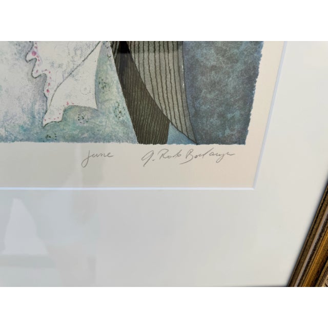 Contemporary Lovely Wedding, Gilded Wood and Glass Frame For Sale - Image 3 of 7
