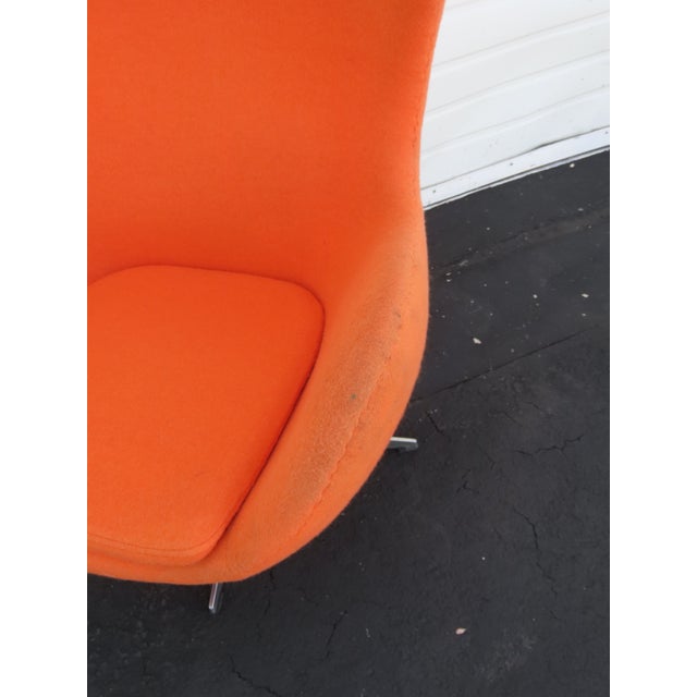 Mid Century Modern Swivel Rocking Orange Egg Chair Fritz Hansen Style 6608 For Sale - Image 12 of 18