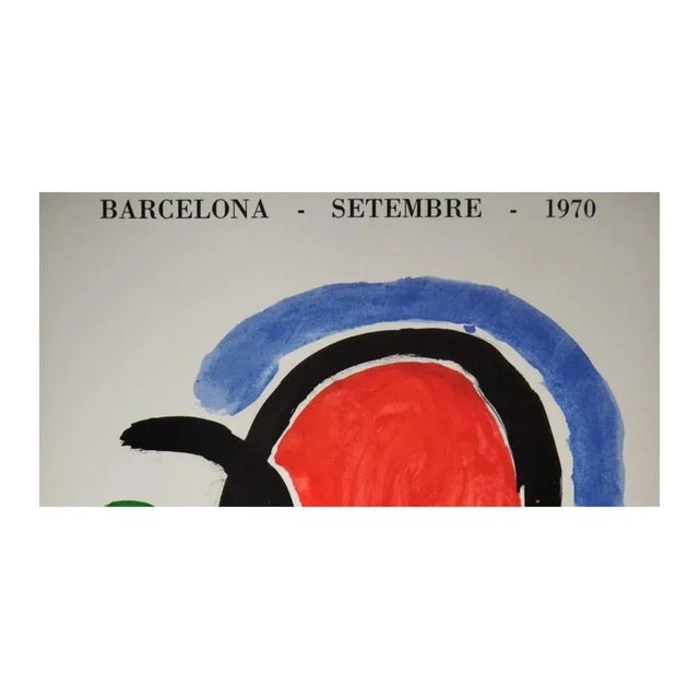 Joan Miro, Sala Gaspar, Barcelona, 1973, Lithograph, Framed, in Flawless conditions. Designed 1970 to 1979 This piece has...