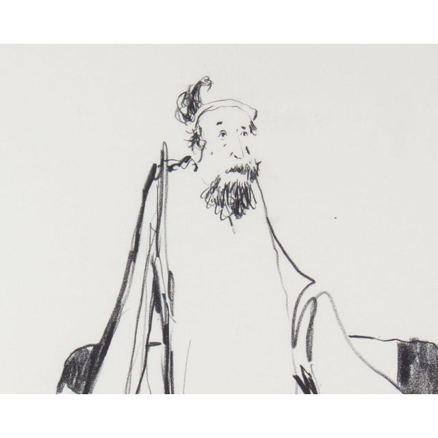 Charcoal 1969 Charcoal Drawing by James L. Bruch For Sale - Image 8 of 9