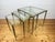 Mid-Century Modern Vintage Hollywood Regency Brass and Glass Nesting Tables, 1950s, Set of 3 For Sale - Image 3 of 11
