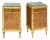 Maison Jansen French Marble Top Side Tables or Night Stands Set of 2 For Sale