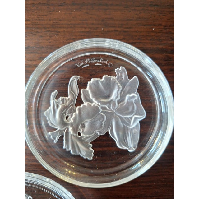 Vintage Crystal Coasters from Val Saint Lambert, Belgium, 1970s For Sale - Image 4 of 8