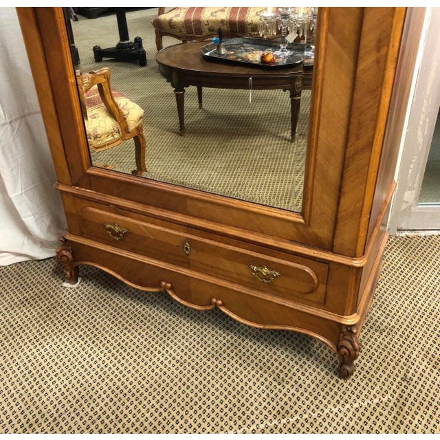 French Country 19th Century Antique French Louis XV Single Door Armoire For Sale - Image 3 of 11