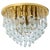 Drop Gold Glass and Brass Flush Mount attributed to Ernst Palme, 1970s For Sale