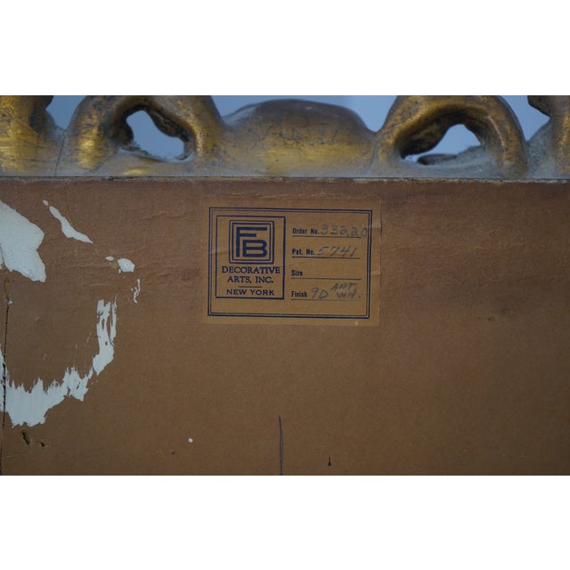 Friedman Brothers of Ny Vintage French Style Gold Mirror For Sale - Image 10 of 10