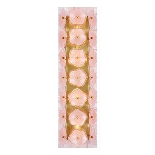 kate spade new york for Visual Comfort Signature Leighton 28" Sconce in Soft Brass with Blush Tinted Glass For Sale