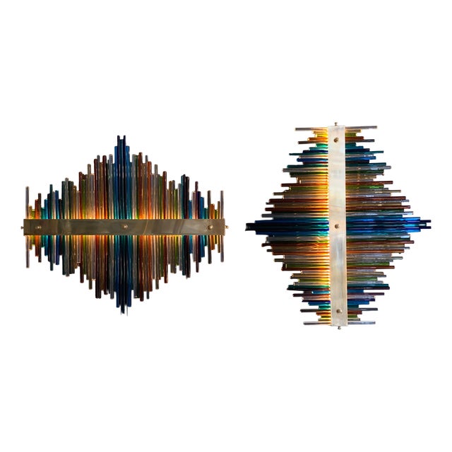 Murano Vibrations Wall Lamp from Enrico Neri, 1960s For Sale