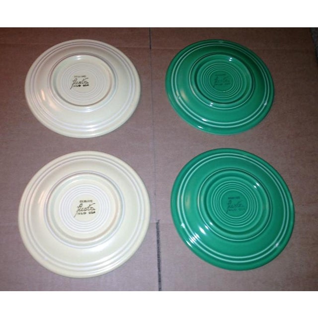 Green & Ivory Vintage Fiesta Salad Plates S/4 Chairish
