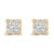 Evoke timeless elegance and a whisper of luxury with these exquisite 14K yellow gold stud earrings, each artfully...