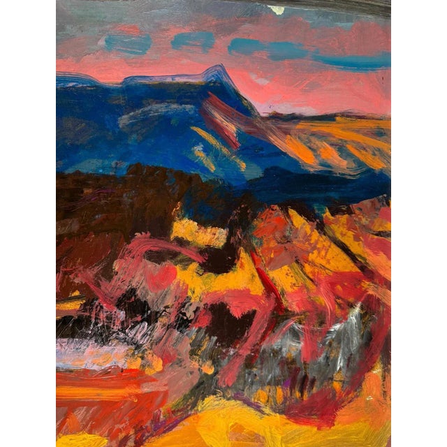 Modern Jean Krillé, Landscape 103, Oil on Masonite, 1988 For Sale - Image 3 of 10