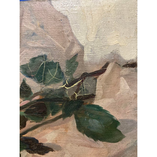 Charley Garry, Still Life with Ceramics and Dahlias, 1920s, Oil on Canvas For Sale - Image 11 of 16