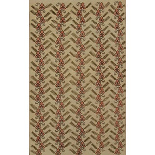 Vintage Sparta Traditional Beige and Pink Wool Rug For Sale