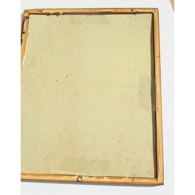 Blue 1977 "Lion of St. Mark" Watercolor Painting by R. Huber, Framed For Sale - Image 8 of 9