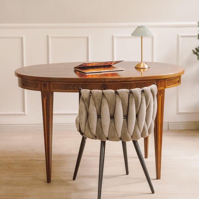Oval Dining Table with Inlays For Sale - Image 13 of 14