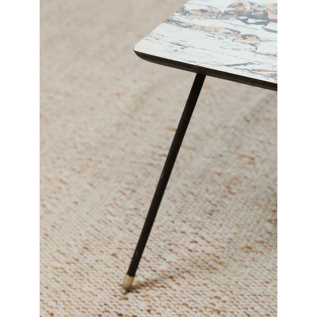 Faux Marble 1960’s Coffee Table For Sale - Image 4 of 6