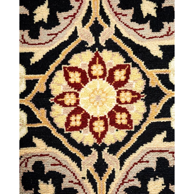 Traditional Mogul, One-of-a-Kind Hand-Knotted Area Rug in Black , 9' 1" x 12' 4" For Sale - Image 3 of 8