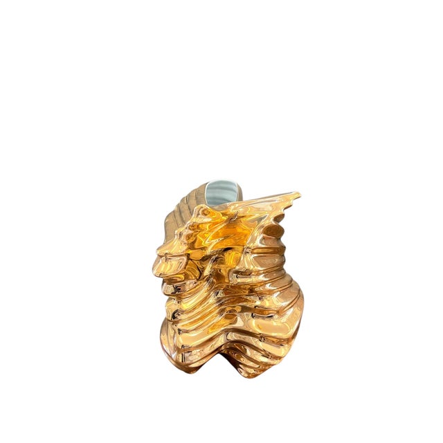 2020s Modern 24k Gold Porcelain Vase | Sculptural Luxury Statement Piece For Sale - Image 5 of 5