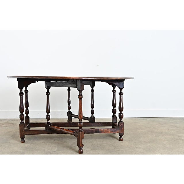 Early 19th Century French Oak Gate Leg Drop-leaf Dining Table For Sale - Image 10 of 10