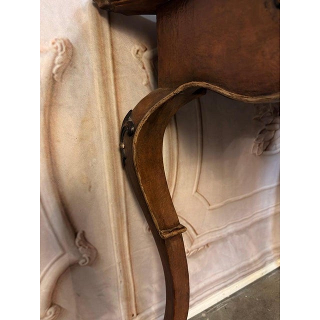 Pair of French Louis XV Faux-Leather Painted Side Tables For Sale - Image 12 of 18