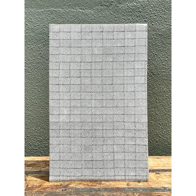 Mid-Century Modern Vintage Grid Pattern Ceramic Vase For Sale - Image 3 of 12