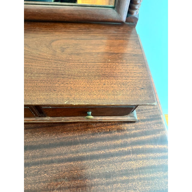 Mid 20th Century Federal Style Mahogany Tabletop Shaving Mirror For Sale - Image 4 of 12