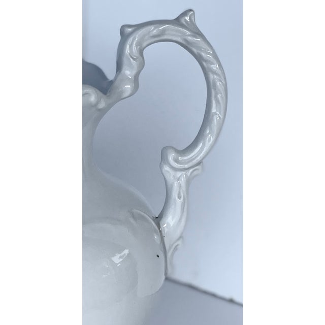 Ceramic 1892 Antique Ironstone Large 12" Pitcher or Vase by Mellor & Co. Etruria Pottery For Sale - Image 7 of 7