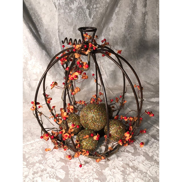 Metal Pumpkin Centerpiece Chairish