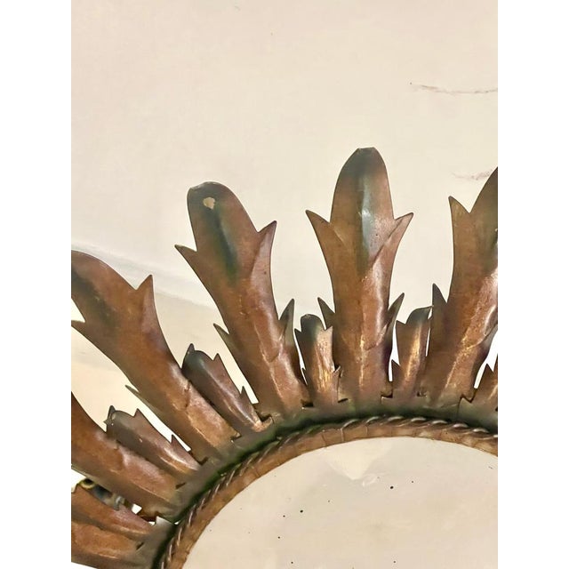 Spanish Solar Crown Sunburst Fixture in Paint Metal, 1960 For Sale - Image 6 of 8
