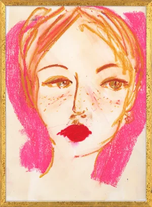 Camille Art Print in Walnut Frame