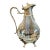 Vintage French Style Étain Pewter & Glass Claret Jug Pitcher With Hinged Lid For Sale