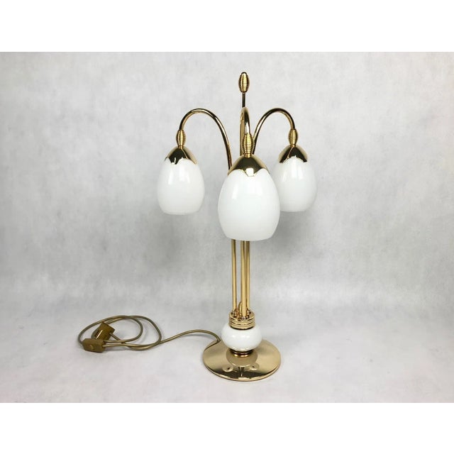 Three Lights Table Lamp in Brass from Bankamp Leuchten, 1970s For Sale - Image 10 of 13