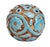 Mid-Century Modern Italian Sgraffito Turquoise Ceramic Tulipiere Vase by Saca For Sale - Image 4 of 10