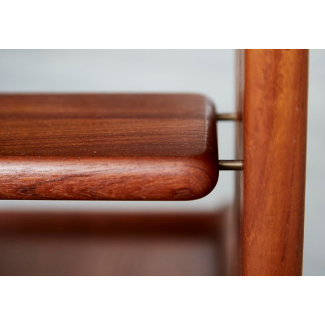 Mid-Cenntury C-Shaped Bar Trolley in Teak by K.T. Møbler, 1960s For Sale - Image 10 of 14