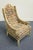 Statesville Chair Company Statesville Chair Co. Italian Provincial Tufted Upholstered Accent Arm Chair For Sale - Image 4 of 12