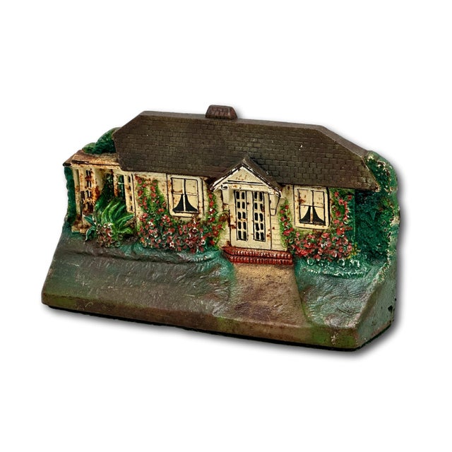 Rare & Hard to Find Antique American Cottage Cast Iron Doorstop by Cjo H L Judd Co. Circa 1920s For Sale - Image 9 of 18