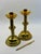 Vintage Brass-Plated Metal Candlesticks With Etched Detail – Pair of Traditional Hollywood Regency Candle Holders For Sale In Chicago - Image 6 of 6