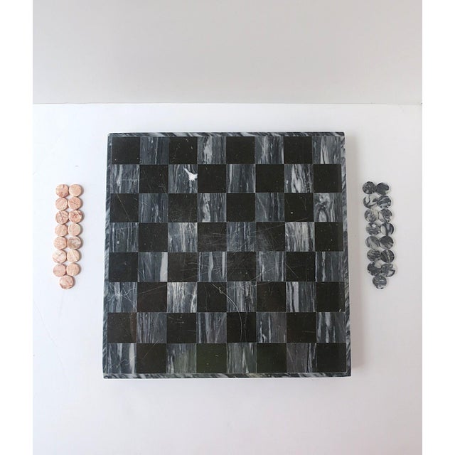 Marble Backgammon and Checkers Game Boardgame Set For Sale - Image 13 of 13