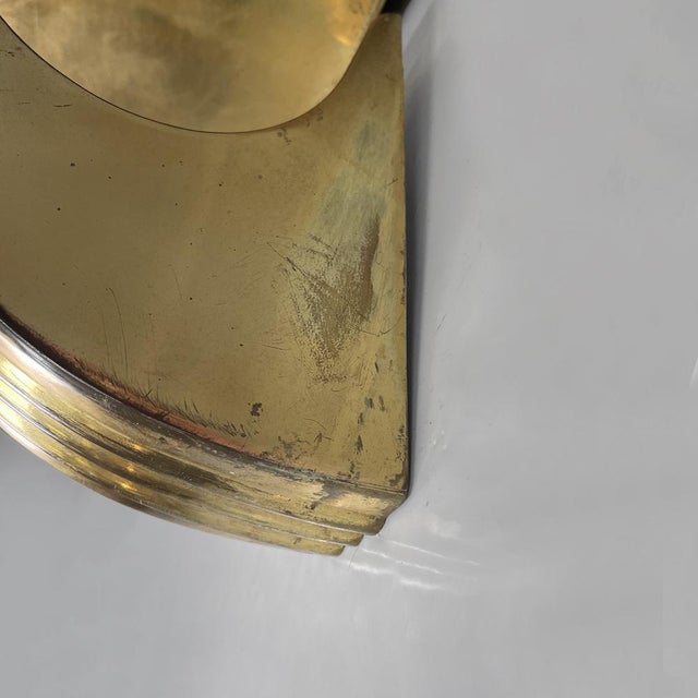 Mid-Century Modern Italian White Acrylic Glass and Brass Wall Lamp, 1950s For Sale - Image 15 of 18