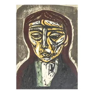 1966 Irving Amen Rebecca Woodblock Artist's Proof
