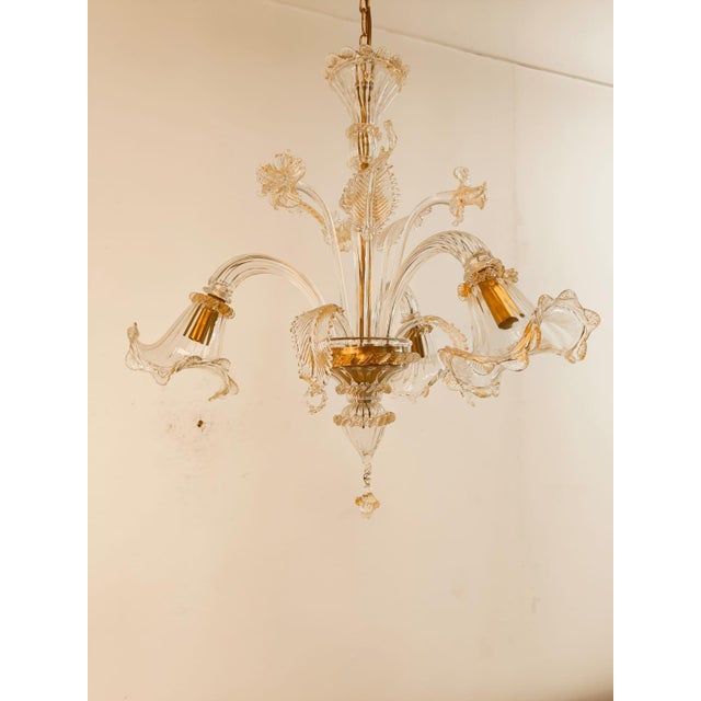 Venetian Murano Glass Chandelier For Sale - Image 13 of 18
