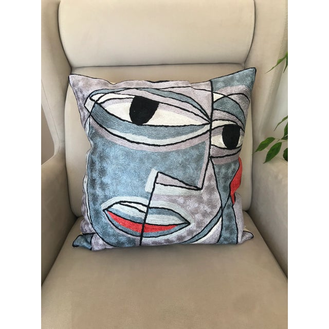 This is handmade embroidery cushion cover and material is silk! You can use it as a decorative wall hanging frame or as...