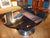 1940s 1940s Art Deco Oval Black Lacquer Hall/Foyer Table -Expands to Racetrack For Sale - Image 5 of 11